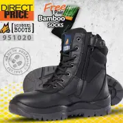Mongrel Work Boots Mens Black High Leg Soft Toe YKK zipper TPU 951020