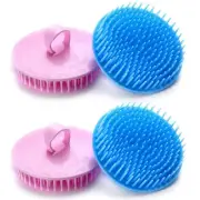 4 Pack Hair Scalp Exfoliator Brush Dandruff Cleaning Brush Scalp Massager