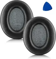 Replacement Earpads Cushions Earmuffs for Anker Soundcore Life Q20 / Q20 BT Headphones with Protein Skin and Memory Foam(Black)