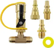 1/4" Tee Splitter Universal Quick Disconnect Connect Fittings Adapter Key for RV