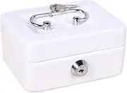 Safe Box Secret Safe Cash Lock Money Coin Safety Hidden Storage Cashbox Safes Security Locker For(White)