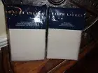 Ralph Lauren RL 464TC Solid Sateen Cotton Pale Flannel Twin Fitted & Flat Sheet