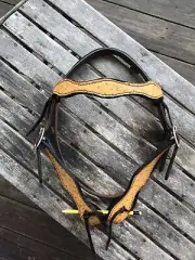 Western Leather Headstall, Leather Horse Headstall, Browband, Quality Leather