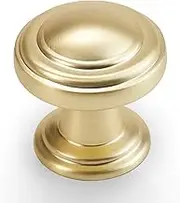 POVEFONK 10 Pack Brushed Brass Kitchen Cabinet Knobs Gold Drawer Knobs Kitchen Cabinet Hardware Zinc Alloy Kitchen Handles Drawer Knobs Dresser Handles