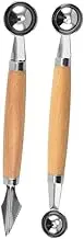 Cabilock Convenient Fruit Spoons Set of 2 Melon Scooper Multi-purpose Fruit Scooper for Home