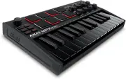 MPK Mini Mk3 Black – 25 Key USB MIDI Keyboard Controller with 8 Backlit Drum Pad