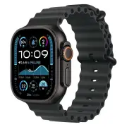 Apple 49mm Watch Ultra 2 GPS + Cellular - Black Titanium Case with Black Ocean Band