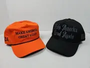 Donald Trump Ultra Dark Gothic MAGA Elon Hat Orange MAGA Cali-Fame Snapback USA