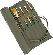 US Art Supply Deluxe Canvas Art Brush Roll-Up Bag