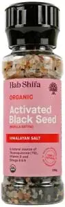 HAB SHIFA Organic Activated Black Seed with Himalayan Salt Grinder 200g