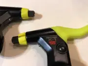 NOS Dia-Compe X-1 'Short Stop' day-glo yellow brake levers 22.2mm