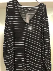 Autograph Knit Top 3/4 Tie Sleeve - Size 22 - Black