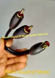 NEW AudioQuest F22M RCA Y Splitter Cable Super Flex 2-Male 1-Female sku1344