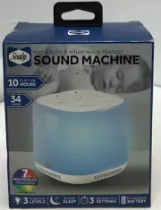 Sealy Night Light & White Noise Therapy Sound Machine Multicolor Mood Lights