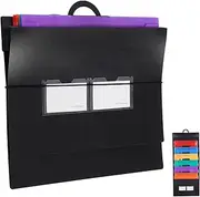 SHOWERORO Hanging File Folder Organizer Expandable File Organizer Multi Pocket Folder