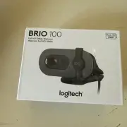 Logitech Brio 100 Full HD 1080p Webcam - Black New Sealed!