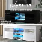 Artiss TV Cabinet Entertainment Unit Stand RGB LED Gloss Furniture 130/145cm