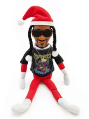 Snoop sur le perron - Snoop Dogg poupe Nol en peluche Figurine jouet ornement cadeau Rouge de crabot