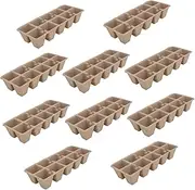 BESPORTBLE 2 Pack Pulp Planting Cups 5-Cell Seedling Starter Pots Nursery Pots for for Plant Nursery