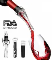 Wine Aerator Pourer Opener Gift Set Premium Wine Decanter Spout All-In-One Waite