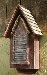 CHELSEA MANOR BAT HOUSE - REDWOOD FINISH WITH SHINGLED CYPRESS WOOD ROOF