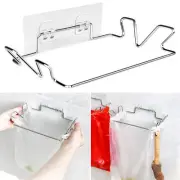 New Stainless Steel Over Door Plastic+Bag Holder Cupboard Rubbish Bin/Bag Holder