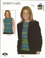 Plymouth KNITTING PATTERN S391 Ladder Ribbon Yarn Sleeveless Top Women 35-48"