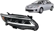 Car Lights Compatible With Toyota Corolla Headlight 2010-2013 ，LED Projetor Head Lamp Daytime Running Light Auto Accessories