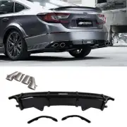 For 2018 2019 Honda Accord AKASAKA Black Rear Bumper Diffuser+Exhaust Pipe (for: Honda)
