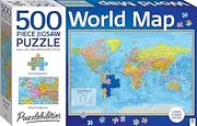 Hinkler Puzzlebilities World Map 500-Piece Jigsaw Puzzle