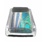 Great Barrier Reef D1 Glass Square Ashtray 4" x 3" Smoking Cigarette Bar