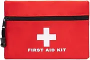 First Aid Pouch Empty, Jipemtra Red First Aid Bag First Aid Pouch Small for Home Emergency Travel Camping Hiking Outdoors First Responder (Red with 420D)