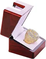 Championship Ring Display Case Box Holder 1 Slot Hole Baseball Ring Display Box Softball Ring Case Football Ring Case Class Ring Display Box High School Ring Box Father' Gift Box
