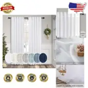 Versatile 38x108 Light Filtering White Curtains - Perfect for Any Room Style