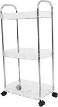 SAFIGLE Salon Movable Cart Multi Tier Reusable Storage Trolley with Wheels Durable Pet Material for Organizing Beauty Supplies Salons and Beauty Parlors Space Saving Design