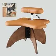 YUGXTH Kneeling Chair, Ergonomic Cross Legged Chair, Posture Chair, Height Adjustable Office Stool, Meditation Office Chair, Flexible Design, for Office, Home and Yoga Enthusiasts (Color : Orange)