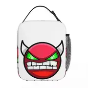 c309 Video Game Geometry Dash Lunch Bags Insulated Lunch Tote Waterproof Bento Box Leakproof Picnic Bags for Woman Work Kids School k309