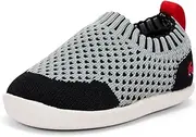 [See Kai Run] Baby Knit INF Gray/Black 5.5, Black, 5.5 Toddler