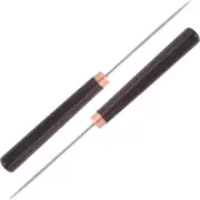 2 Pcs Awl Tool with Wooden Handle, Leather Awl Punch Tool, Slender Scratch Awl,