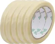 uxcell 5Pcs 15mm Width 0.22mm Thickness Stripe Type Filament Strapping Tape 25m Length
