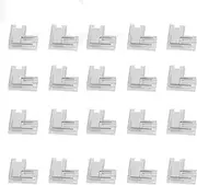 20Pcs 8mm COB Connector, Transparent L Shaped FCOB COB Connectors, 8mm 0.31in 2 Pin V+v‑ Single Color LED Strip Connectors
