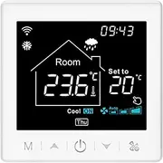 Labymos Smart Fan Coil for 4 Pipe System tat WIFI/485 Modbus with Application & Voice Control 3.5 Inch LCD Display Intelnt Programmable tat Child Lock