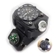 Tactical LED flashlight watch Rechargeable Wrist Watch Light Torch Flashlight
