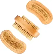 3 Pieces Nail Brush for Cleaning Wooden Fingernail Brushes Two Side Cleaning Nail Brush Nail Scrub Brush for Manicure Pedicure Kids (Bright Color)