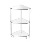 3 Tier Triangular Acrylic Corner Side Table Small Corner Side Table Bathroom