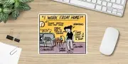 I Work From Home Mouse Pad 9.5"x8" Non Slip Rubber Bottom Large Funny Office