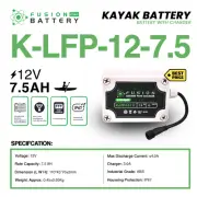 FPV-Power K-LFP-12-7.5 Fusion Lightweight Waterproof Kayak Battery with Charger