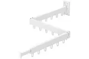 Clothes Drying Rack Wall Mount White Ring Hooks