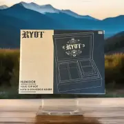 RYOT Humidor Walnut Combo Box (8×11) Lockable with Tray and Glass Containers New