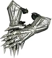 [Nautical Replica Hub] Medieval Gauntlet Gloves Pair Knight Crusader Armor Steel Gloves Rustic Vintage Home Decor Gifts, Silver, One Size